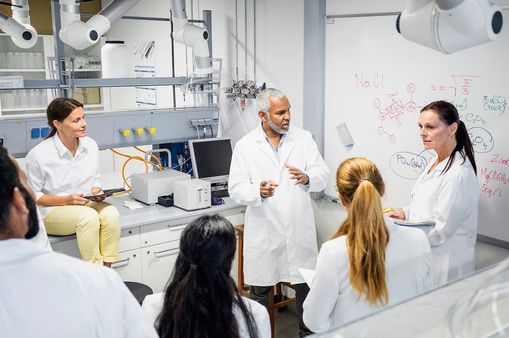 Research team leader in modern lab